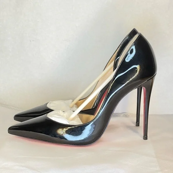 Christian Louboutin “Iriza” glossy patent black Lthr pumps EU37 100mm stiletto. - Picture 5 of 13